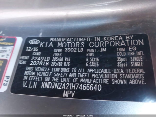 KNDJN2A21H7466640 KIA gdi