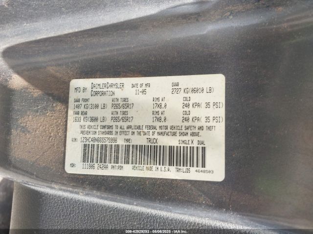 2006 MITSUBISHI RAIDER 1Z3HC48N66S579998 Photo 8
