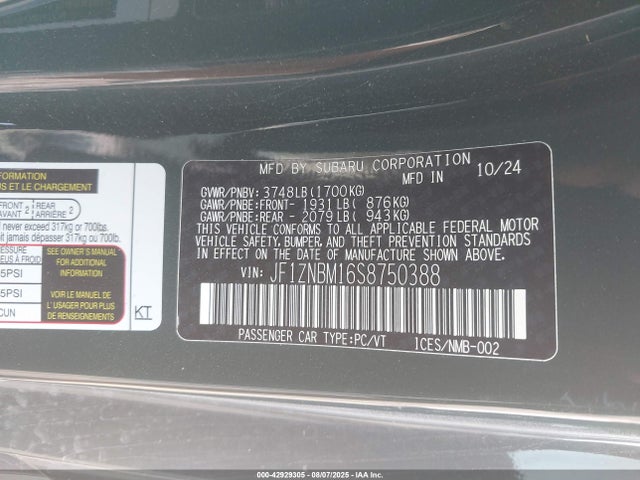 JF1ZNBM16S8750388 Toyota na