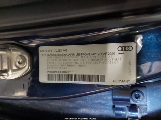 2017 AUDI A3 E-TRON WAUTPBFFXHA073315 Photo 8