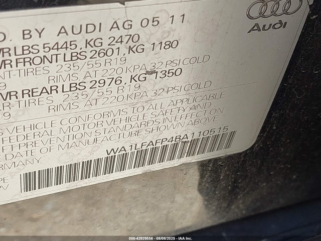 2011 AUDI Q5 WA1LFAFP4BA110515 Photo 8