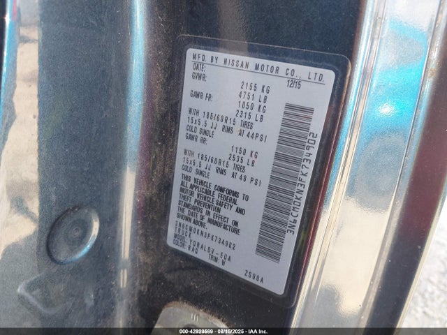 Nissan 2015 2015 3N6CM0KN3FK734902 Image 9