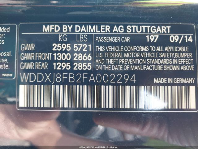 2015 MERCEDES-BENZ S 550 WDDXJ8FB2FA002294 Photo 8