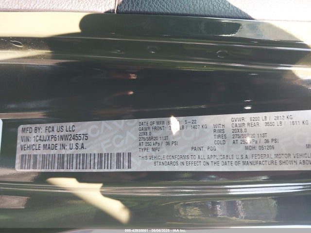 1C4JJXP61NW245575 Jeep 2022