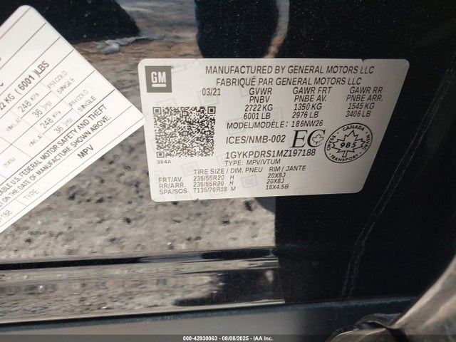 2021 CADILLAC XT6 1GYKPDRS1MZ197188 Photo 8