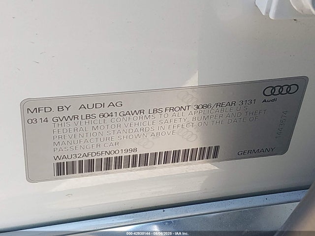 Audi A8 2015 WAU32AFD5FN001998 Image 9