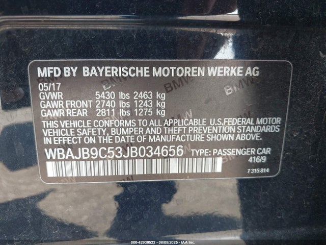 BMW m550i 2018 WBAJB9C53JB034656 Image 9