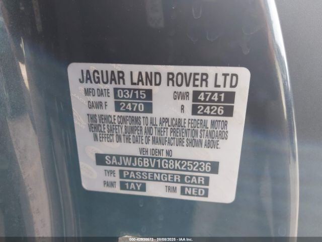 2016 JAGUAR F-TYPE SAJWJ6BV1G8K25236 Photo 8