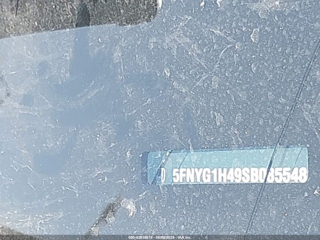 5FNYG1H49SB085548 Honda Pilot Ex-l