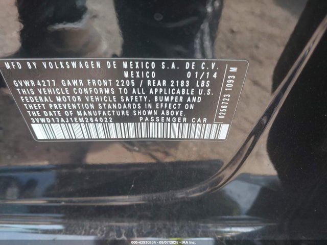 3VWD17AJ1EM264022 Volkswagen Jetta
