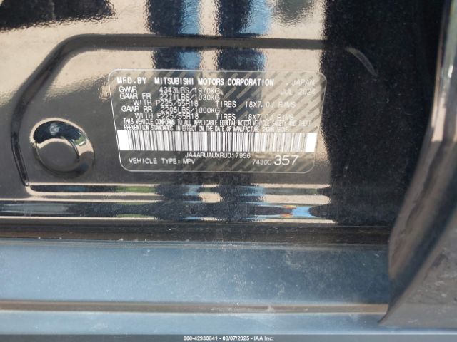 2024 MITSUBISHI OUTLANDER SPORT JA4ARUAUXRU017956 Photo 8