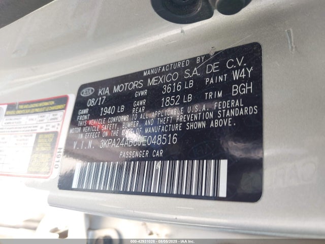 3KPA24AB0JE048516 KIA gdi gamma