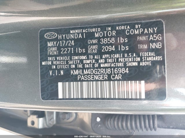 Hyundai mpi nu pe 2024 KMHLM4DG2RU816984 Image 9