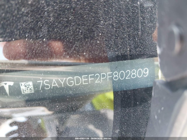 7SAYGDEF2PF802809 Tesla Model Y