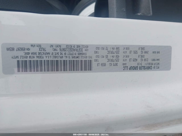 RAM Promaster 1500 2014 3C6TRVAG5EE129076 Image 9