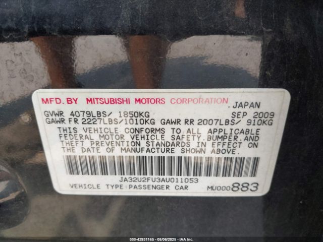 2010 MITSUBISHI LANCER JA32U2FU3AU011053 Photo 8