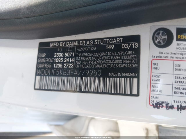Mercedes-Benz 2014 2014 WDDHF5KB3EA779950 Image 9