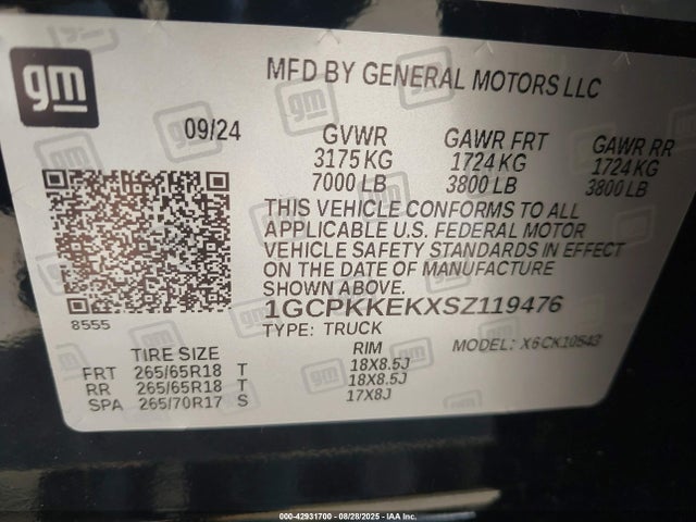 1GCPKKEKXSZ119476 Chevrolet l3b