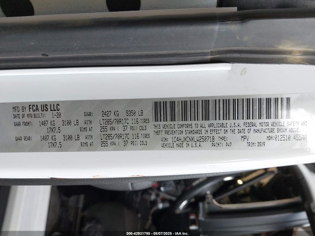 1C4HJXCNXLW250718 Jeep Wrangler