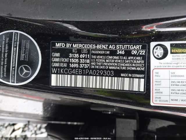 W1KCG4EB1PA029303 Mercedes-Benz ed