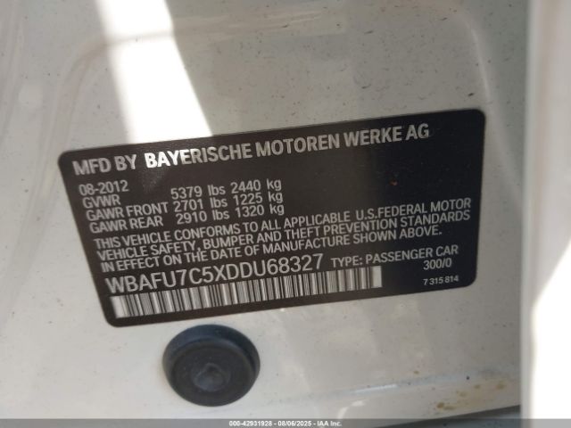 2013 BMW 535I WBAFU7C5XDDU68327 Photo 8