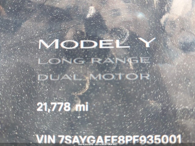 7SAYGAEE8PF935001 Tesla Model Y