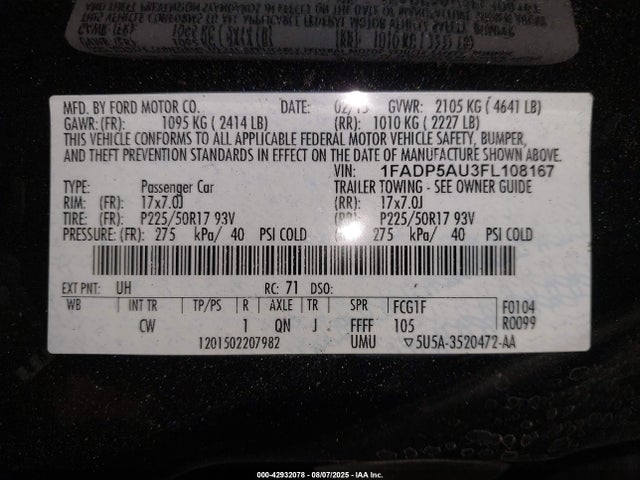 Ford C-MAX 2015 1FADP5AU3FL108167 Image 9