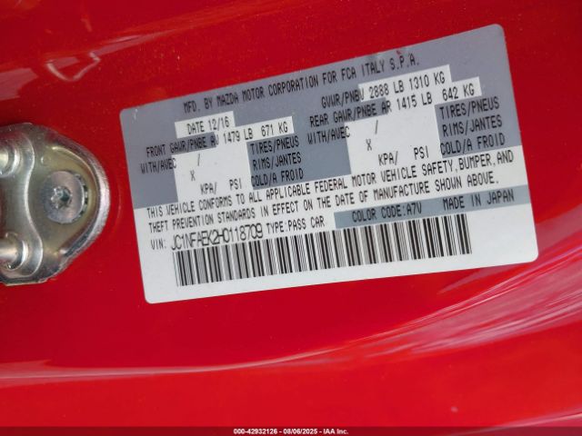 2017 FIAT 124 SPIDER JC1NFAEK2H0118709 Photo 8