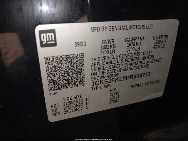 GMC l87 2023 1GKS2EKL5PR508773 Image 9