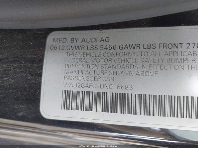2013 AUDI A7 WAU2GAFC9DN016683 Photo 8