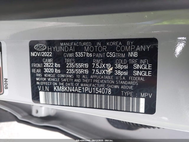 Hyundai 2023 2023 KM8KN4AE1PU154078 Image 9
