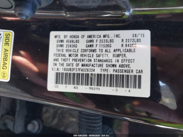 2015 ACURA TLX 19UUB2F37FA026334 Photo 8