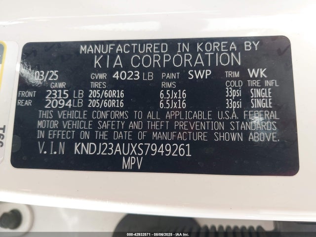 KIA SOUL LX 2025 KNDJ23AUXS7949261 Image 9