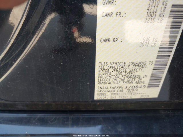 1N4AL3APXFN370849 Nissan 2015