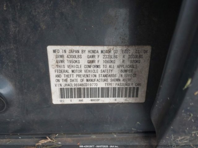 2006 ACURA TSX JH4CL96946C019770 Photo 8