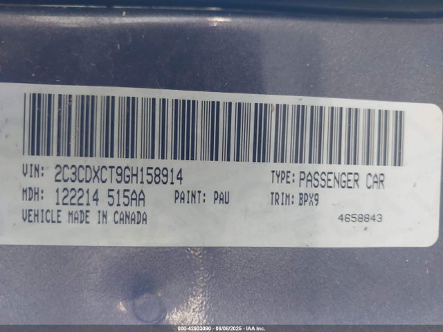 2C3CDXCT9GH158914 Dodge 2016