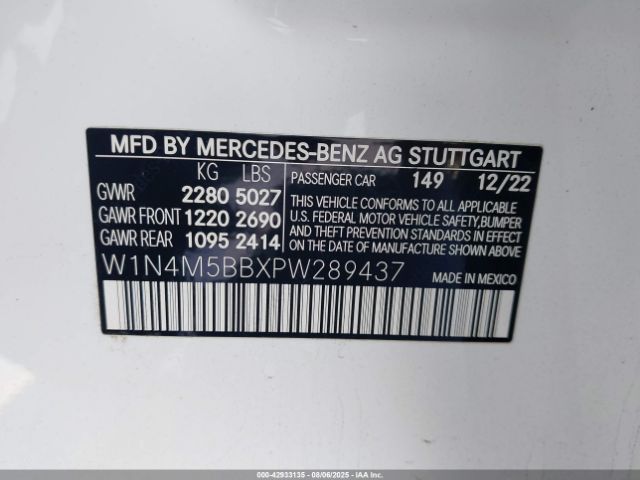 2023 MERCEDES-BENZ AMG GLB 35 W1N4M5BBXPW289437 Photo 8