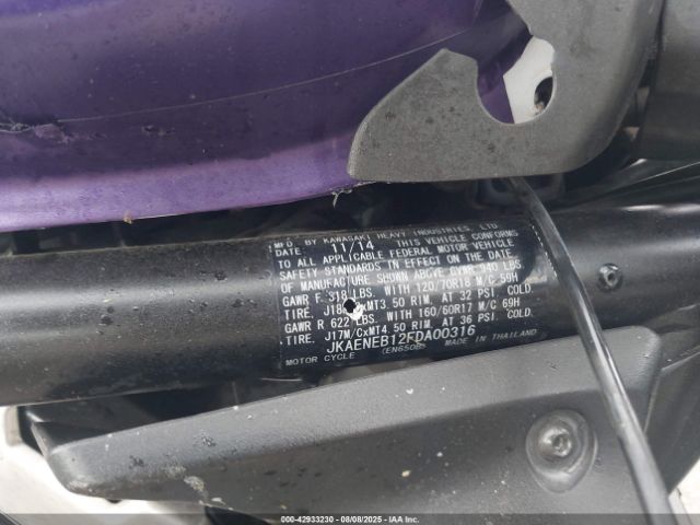 2015 KAWASAKI EN650 JKAENEB12FDA00316 Photo 9