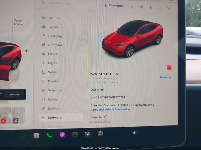 2022 TESLA MODEL Y 7SAYGDEE0NF576774 Photo 6