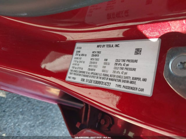 2024 TESLA MODEL 3 5YJ3E1EB0RF814727 Photo 8