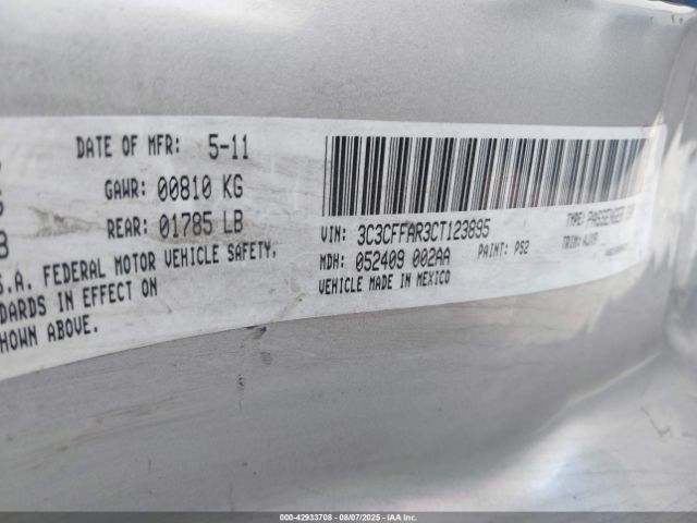 2012 FIAT 500 3C3CFFAR3CT123895 Photo 8