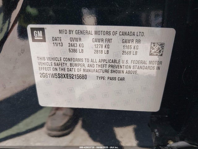Cadillac lf3 2014 2G61W5S8XE9215680 Image 9