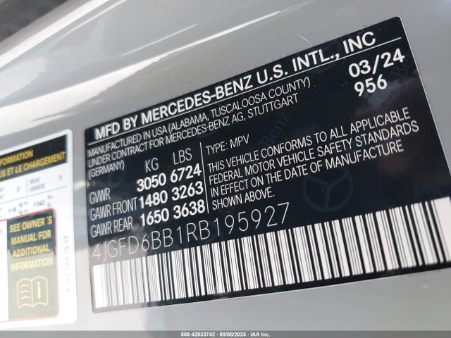 Mercedes-Benz m256 2024 4JGFD6BB1RB195927 Image 9