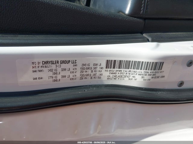 1C4RDJAG9EC287437 Dodge 2014