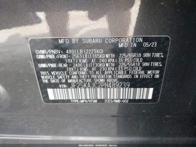 2023 SUBARU FORESTER JF2SKAJC2PH489239 Photo 8