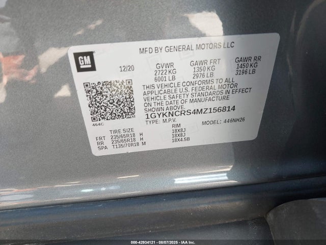 2021 CADILLAC XT5 1GYKNCRS4MZ156814 Photo 8