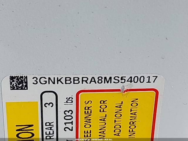 Chevrolet lcv 2021 3GNKBBRA8MS540017 Image 9
