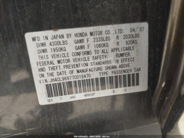 2007 ACURA TSX JH4CL96977C018470 Photo 8