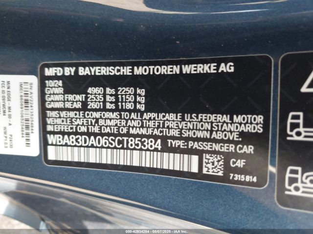 2025 BMW M440I WBA83DA06SCT85384 Photo 8