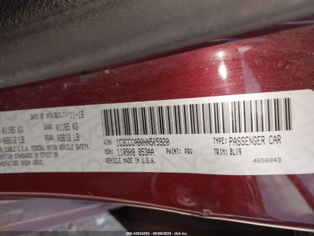 2017 CHRYSLER 200 1C3CCCAB0HN505920 Photo 8